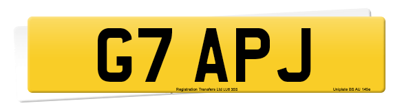Registration number G7 APJ